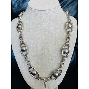 Rare Ugo Correani Italy eye shape chain Necklace belt chain
